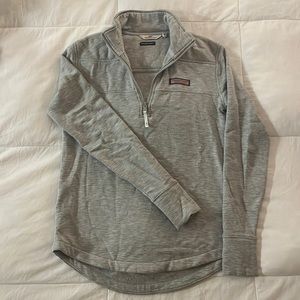Vineyard Vines heather grey 1/4 zip dreamcloth relaxed shep shirt